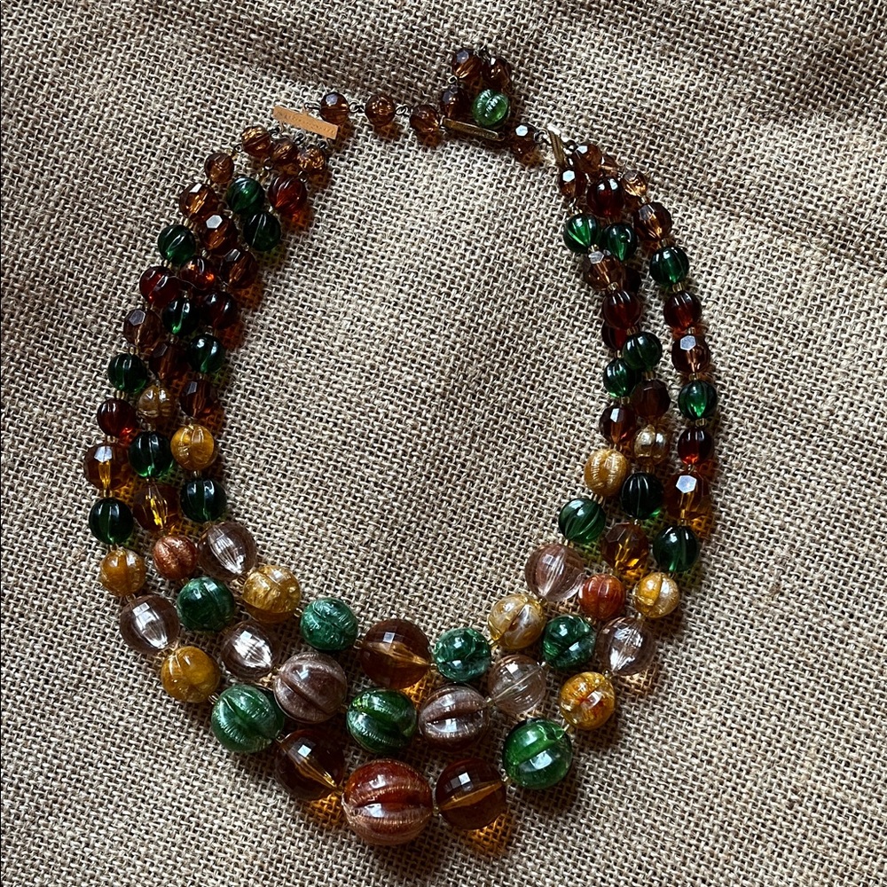 Fun Vintage  Multicolor Beaded Necklace